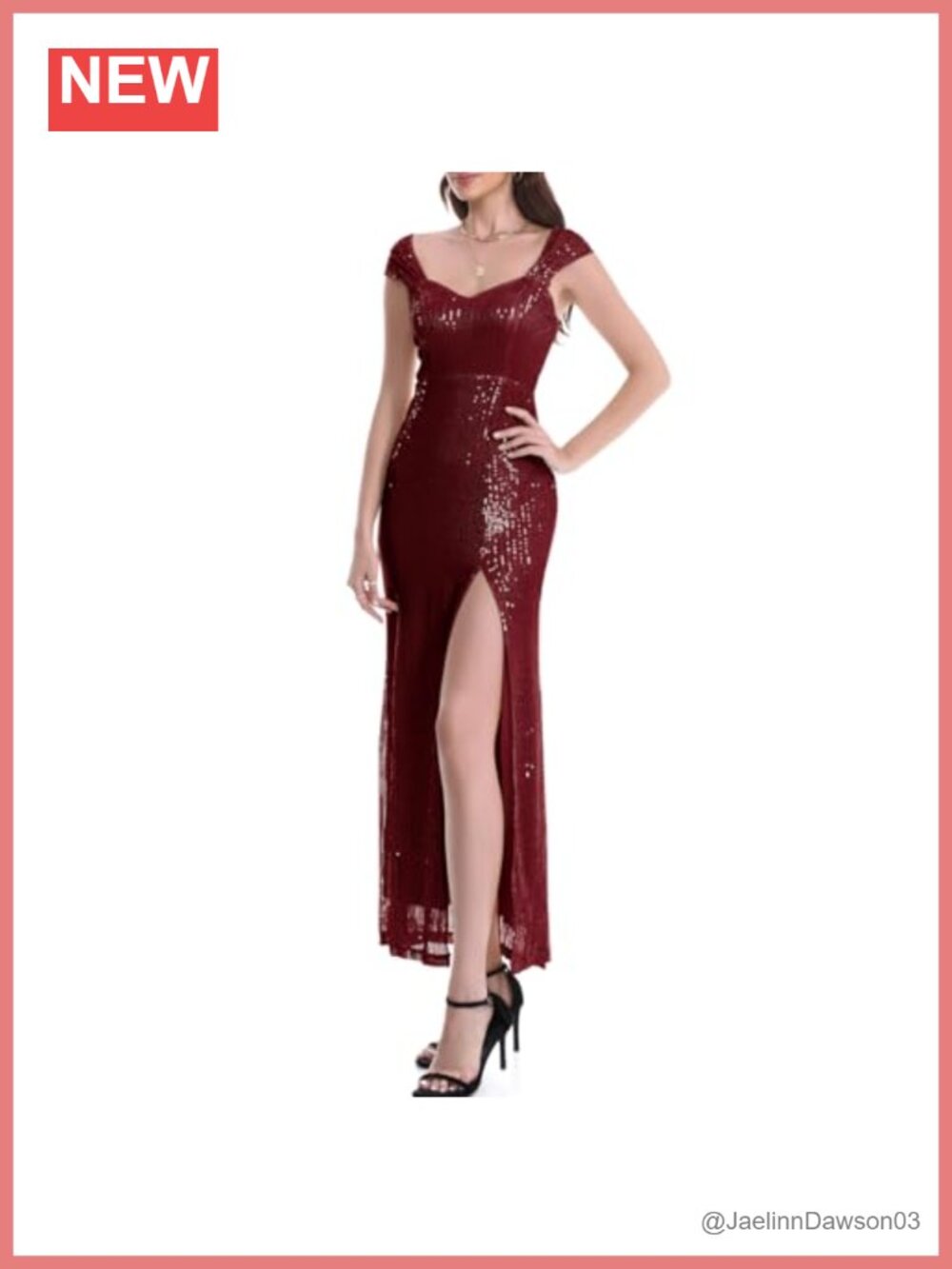 Sequin Slit Maxi Dress Sparkly Bodycon Party Dress